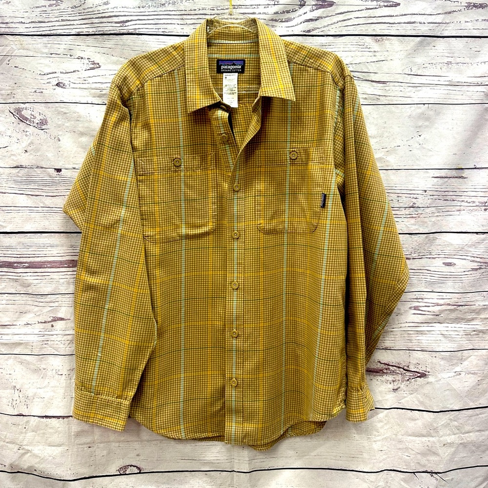 Patagonia Mens Long Sleeve Button Down Flannel Shirt Double Pocket Size XS
